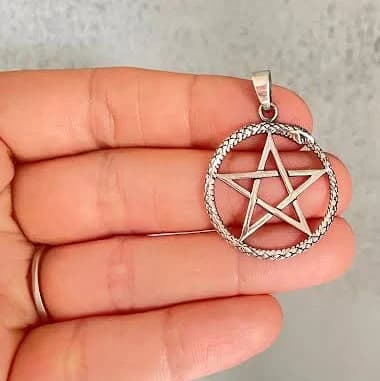 Sterling Silver Pentagram Pentacle Necklace
