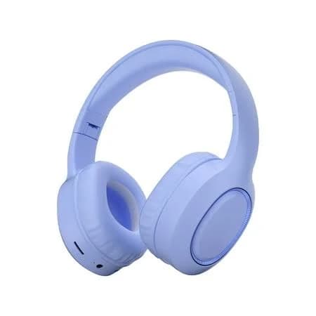 Purple Over-Ear Bluetooth Headphones With Wired Mode, Foldable Design, Soft Headband, Low Latency, High Capacity Battery, For Gaming Sports Music