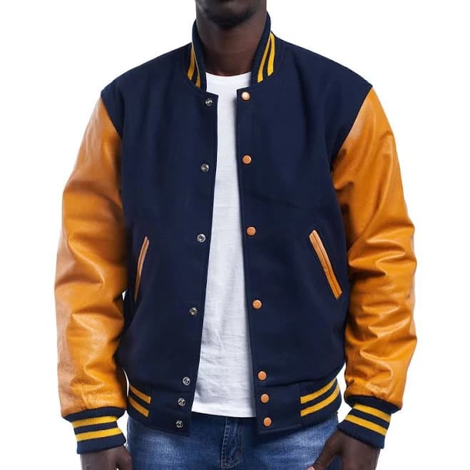 Men's Leather Varsity Letterman Jacket
