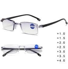 Men's Clear Reading Glasses Rimless Blue Light Filter Glasses +1.0~+4.0 Lots New