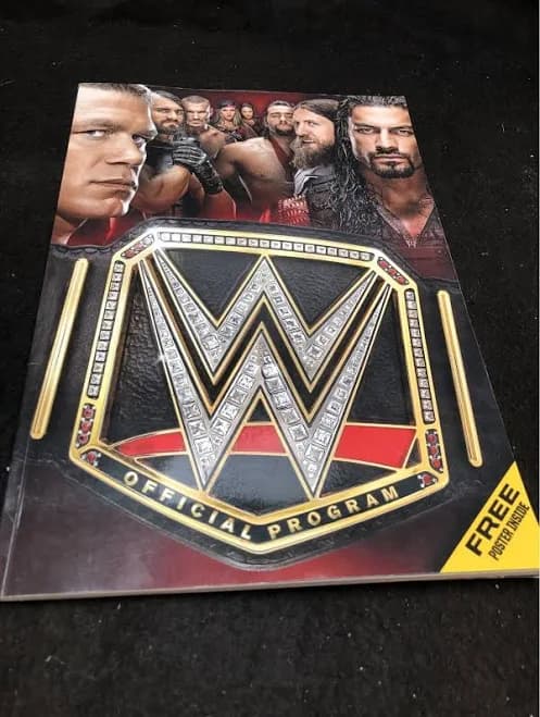 WWE LIVE 2015 Official Program + Poster. John Cena Roman Reigns. NXT