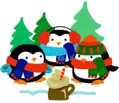 Penguins Christmas Edible Cake Topper - Personalized Fondant Decor for Birthday, Wedding, Baby Shower - Gluten-Free Option - D170