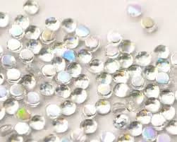 Iridescent AB Clear 4mm SS16 Wholesale Flat Back Acrylic Rhinestones - Pack of 1,000 Pieces
