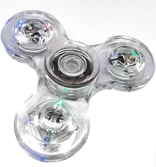 Colorful Luminous Crystal Gyro Transparent LED Fidget Spinner