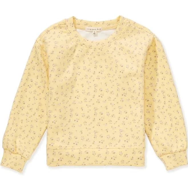 Copper Key Little Girls Floral Print Lounge Life Sweatshirt