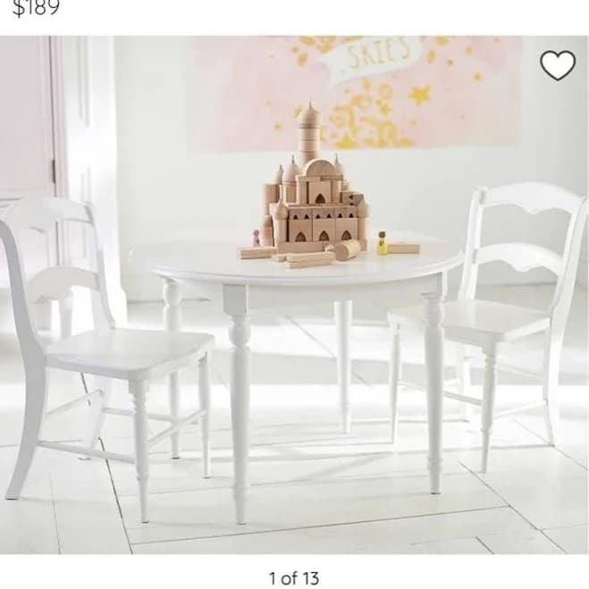 Pottery Barn Kids Finely Table And Chairs - Kids | Color: White
