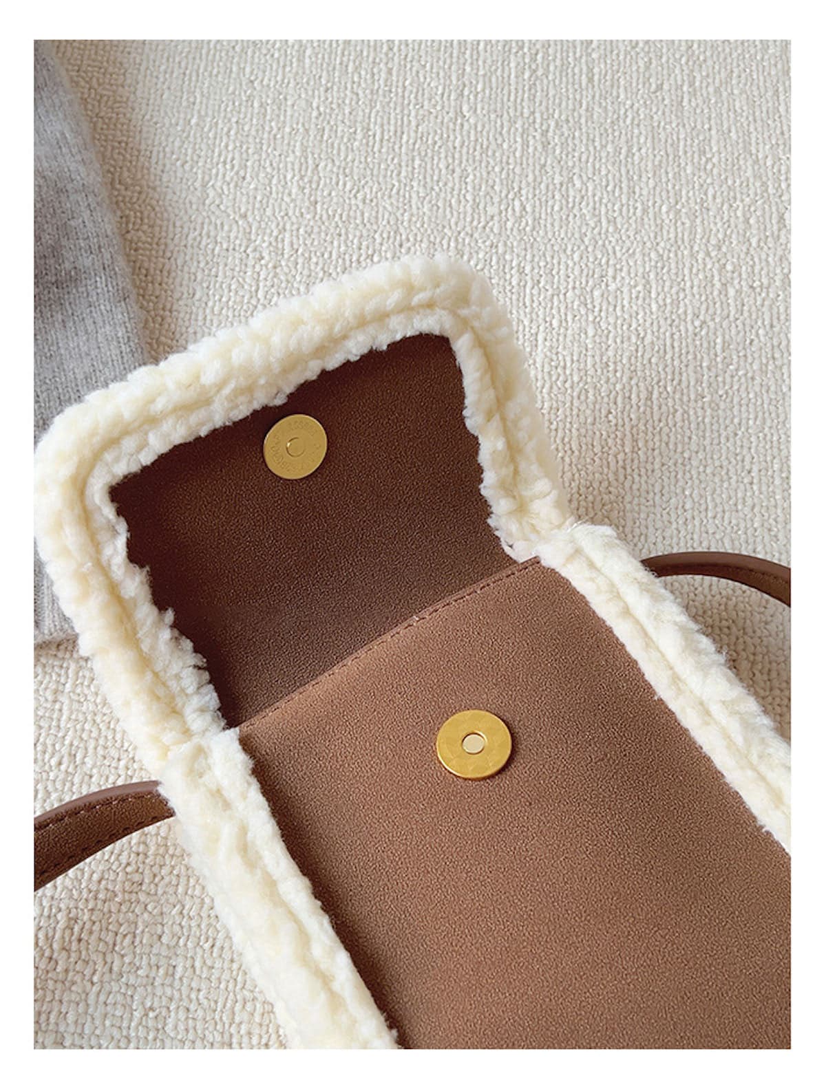 Elena Handbags Faux Furry Crossbody Bag