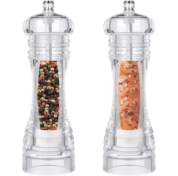 LMETJMA Arcylic Salt Pepper Grinder Mill