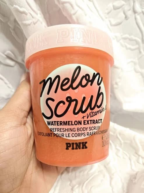 Victoria's Secret Pink Body Scrub Exfoliating Melon Watermelon Vitamin