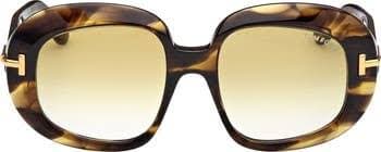 TOM FORD Icon 53mm Gradient Round Sunglasses | Nordstrom