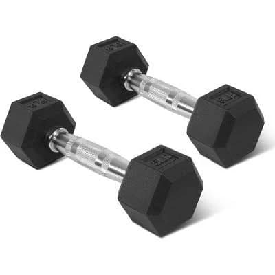 Encased Hex Dumbbell Set