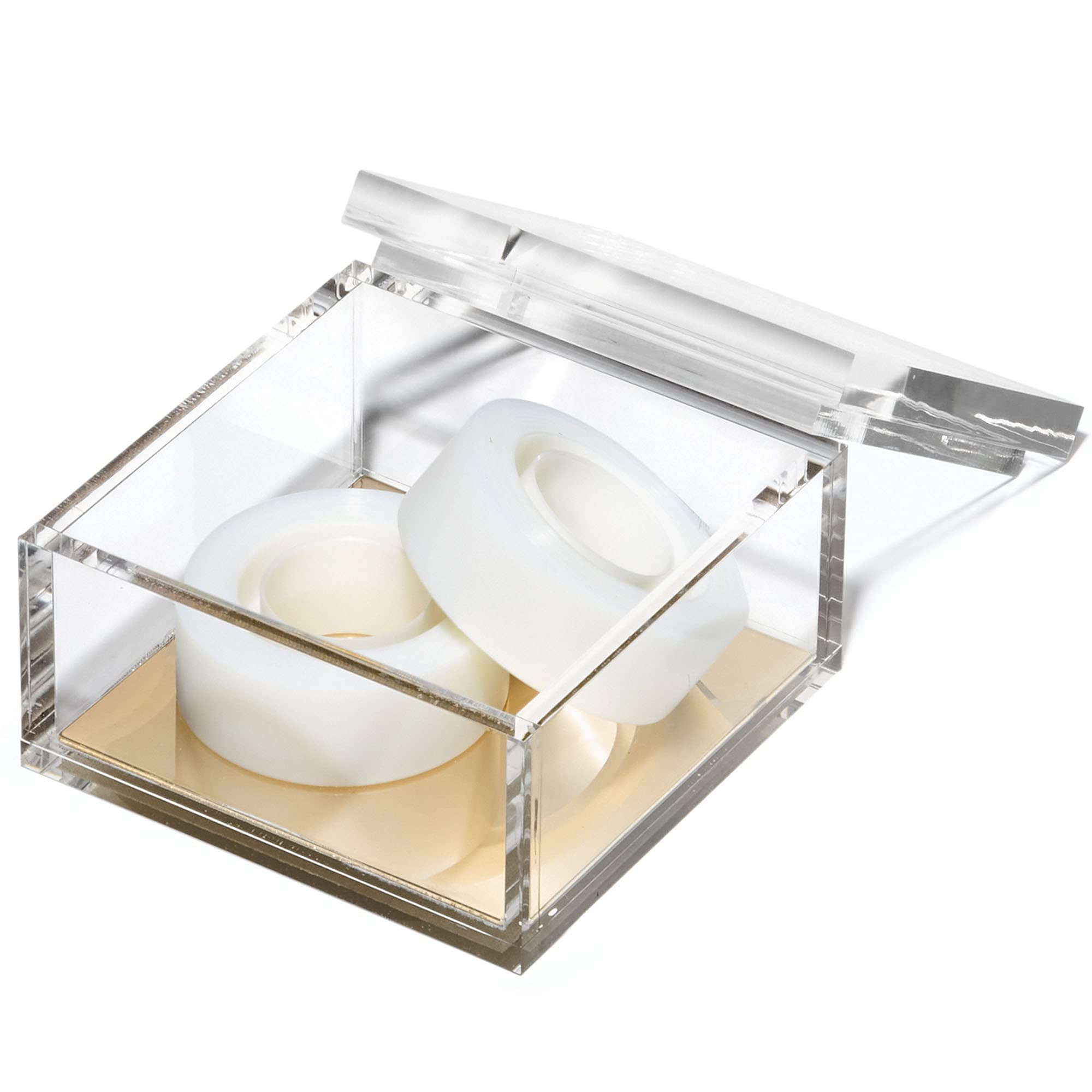 Amazon.com: OfficeGoods Acrylic Desk Organizer w/Gold Base – Functional & Elegant Odds & Ends Box for Display or Storage – Perfect for Home or Office, Kitchen, Bathroom Vanity, Curio Display - Medium :