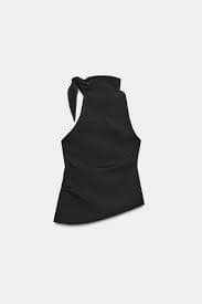 STITCHED KNOT TOP - Black | ZARA United States