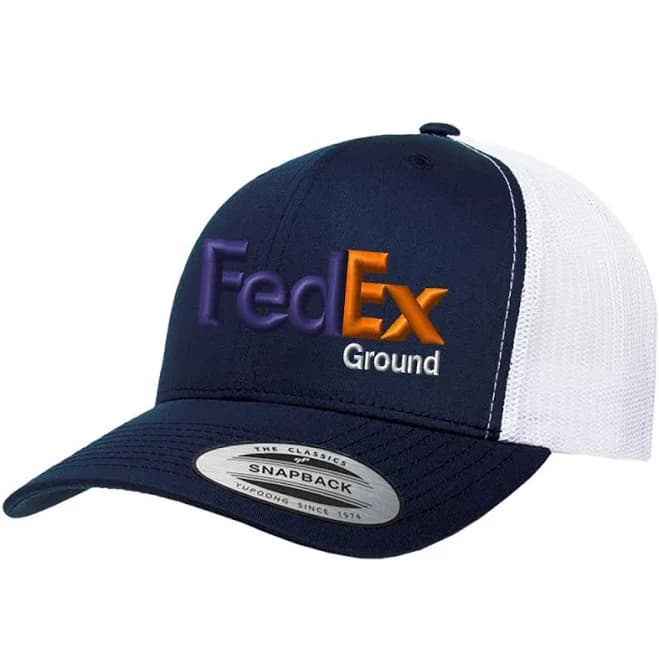 Fedex Ground Curved Bill Trucker Snapback Hat
