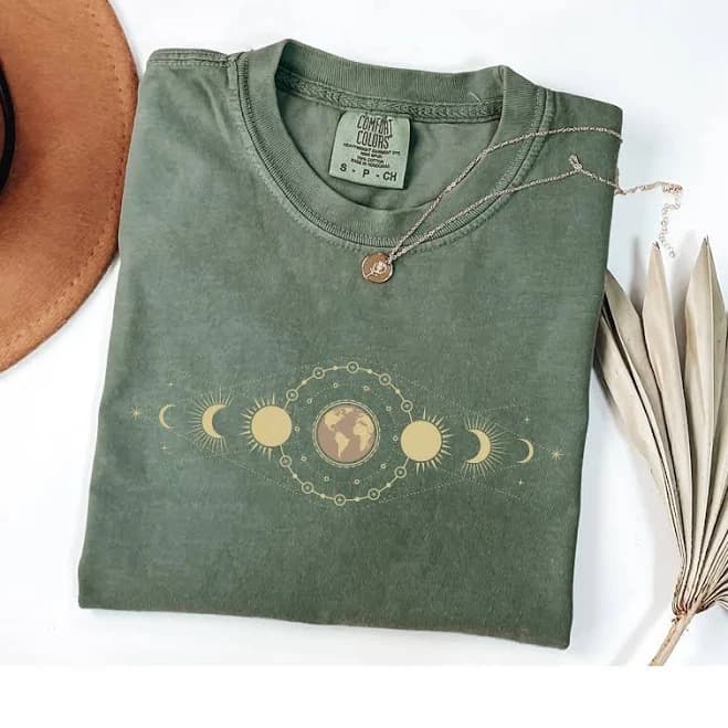Comfort Colors Moon Phase Shirt, Mystic Moon Shirt, Mystical Moon Phase Shirt, Moon Phase T-Shirt, Boho Moon Shirt, Celestial Moon Shirt