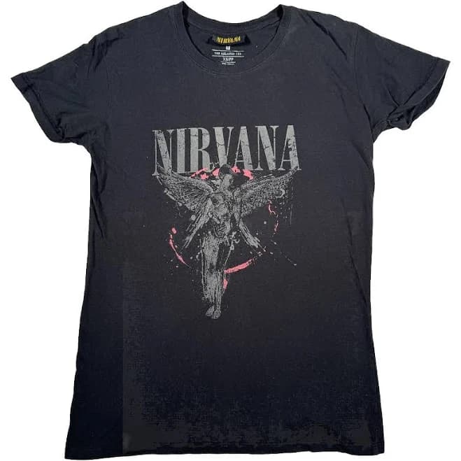 Nirvana T Shirt Black The Relaxed Tee Angel Red 2018 Cotton Size Xs