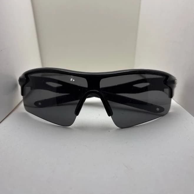 Sport Wrap Sunglasses Black Frame Grey Lens - Oo9181 Style