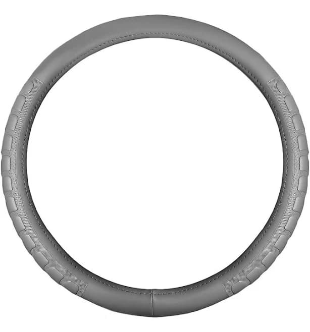 Embossed Microfiber Leather Steering Wheel Cover