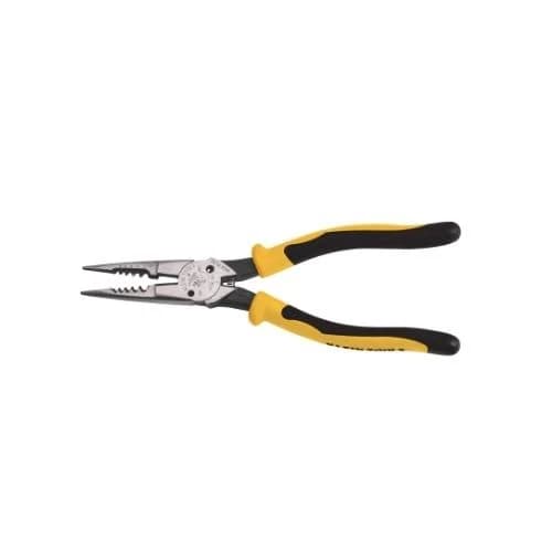 Klein Tools Spring-Loaded All-Purpose Pliers, Yellow & Black, Case of 6 (Klein Tools J206-8C)