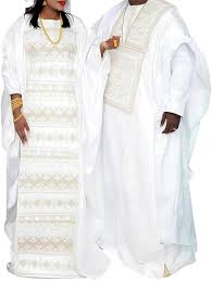 African Dresses for Women Traditional Embroidery Dresses Loose Floor Length Dress with Scarf CP099-White L at Amazon Women's Clothing store