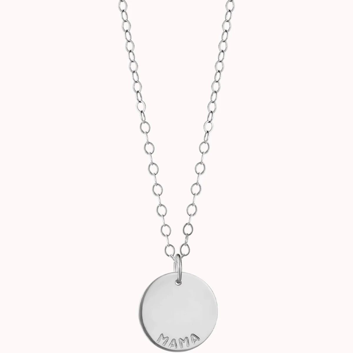 Personalized Mama Disc Necklace Waterproof + Hypoallergenic Jewelry 14k