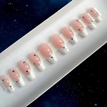 The KOURT White French Tip Press On Nails