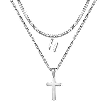 Aunool Stainless Steel Cross Necklace