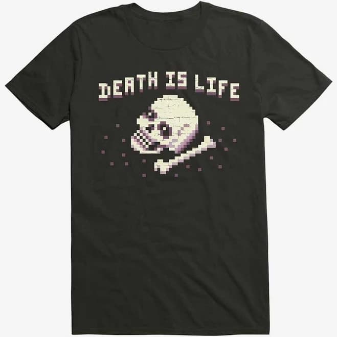 Death Is Life Skull Graphic T-Shirt