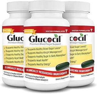 Glucocil – Softgels - Premium Blood Sugar Support - Over 2 Million Bottles Sold - Supports All 3 Blood Sugar Essentials - Since 2008, with Berberine, Proprietary Mulberry Leaf, and More, 3-Pack