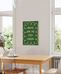 More Amore Por Favor Poster, Trendy Preppy Dorm Decor - Etsy