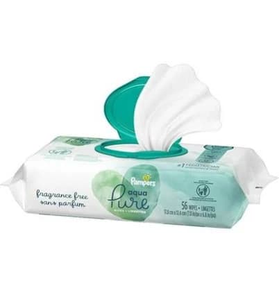 Pampers Aqua Pure Sensitive Baby Wipes 1X Pop Top 56 Ea 3 Pack