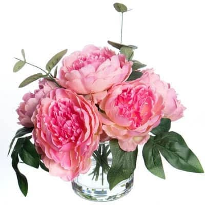Ashland Pink Peony & Eucalyptus Vase