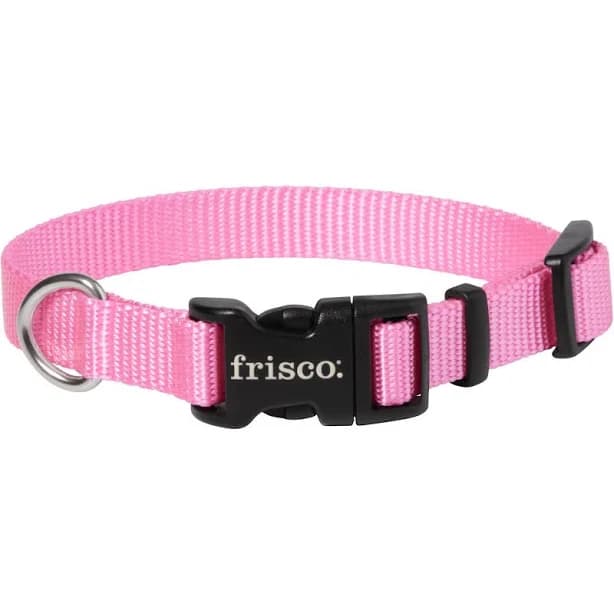 Pet Supplies | Frisco Solid Nylon Dog Collar, Pink, Extra Small