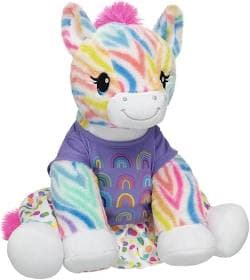 Build-A-Bear Rainbow Zebra Stuffed Animal Gift Set