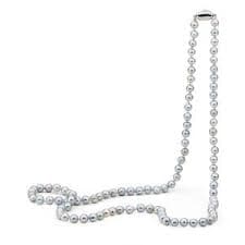 8-9mm Natural Blue Akoya Pearl Necklace - Aquarian Pearls