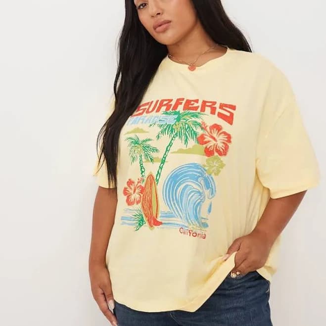 ASOS Design Curve Oversized Graphic T-Shirt