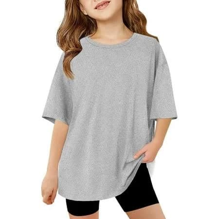 Girls' Oversized Crewneck Short Sleeve Tee