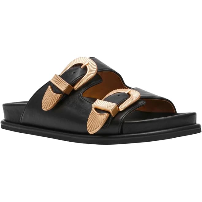 DV by Dolce Vita Women's Percy Double Buckle Slide Sandals