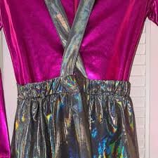 Kepblom | Costumes | Holographic Skirt With Pink Top | Poshmark