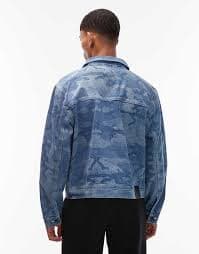 Vans denim trucker jacket in blue camo | ASOS