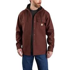 Rain Defender® Relaxed Fit Heavyweight Hooded Shirt Jac | Carhartt Reworked