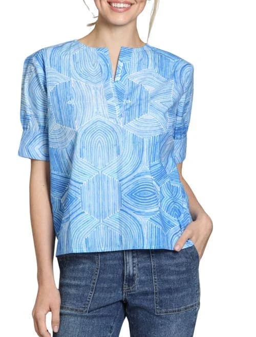 APNY Women's Print Short Sleeve Top