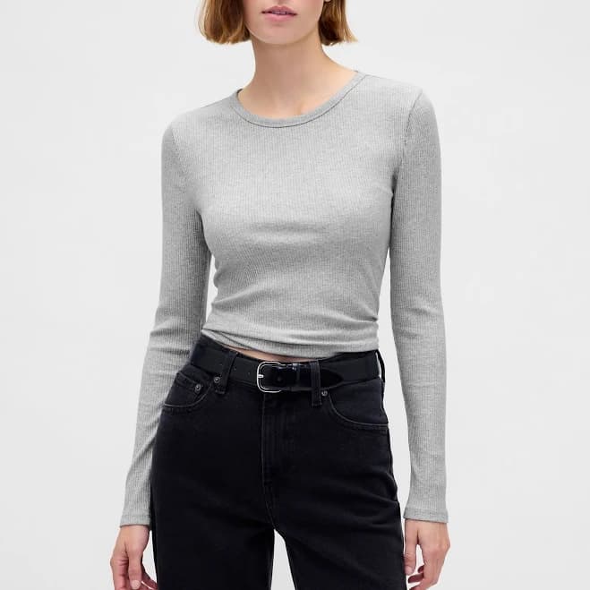 Gap Women's Modern Compact Rib Crop T-Shirt