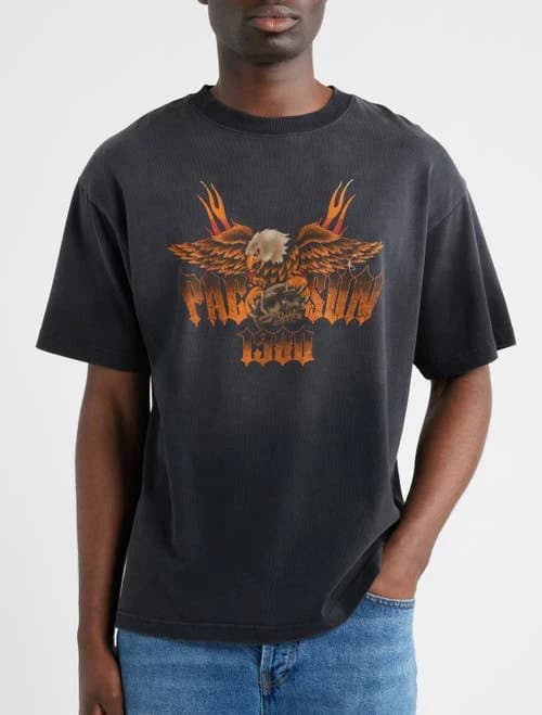 PacSun Eagle Skull Cotton Graphic T-Shirt in Black at Nordstrom, Size Small