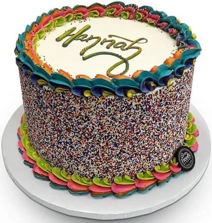 Rainbow Sprinkle Celebration Cake