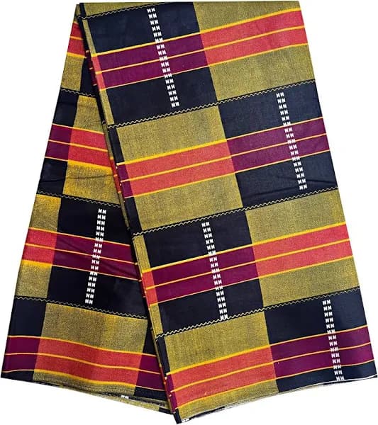 African Wax Print Fabric Ankara - Orange / Black | Afrilege