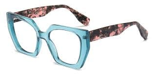 Kema - Square Blue Glasses for Women - Lensmart