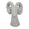 Benjara Morden White 10 in. x 13.5 in. Ceramic Strong Ram Head BM331431 - The Home Depot