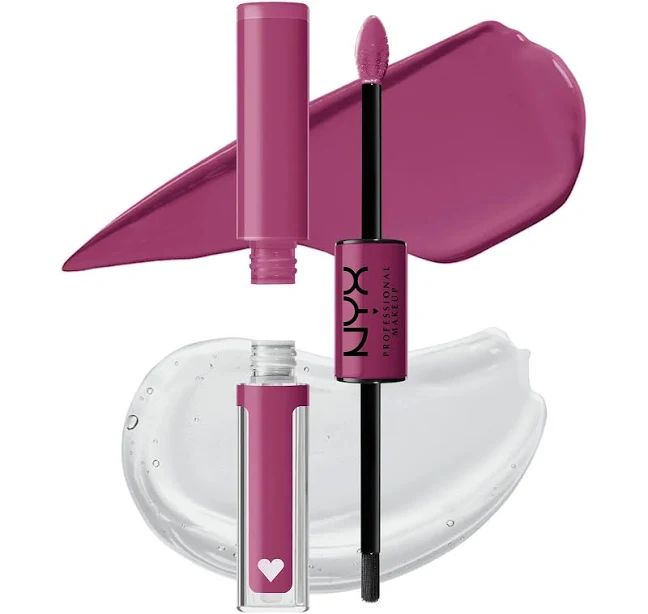 Shine Loud, Long-Lasting Liquid Lipstick with Clear Lip Gloss - Magic Maker (Dusty Nude Mauve)