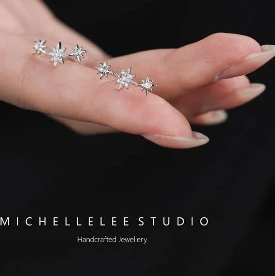 Sparkling Starburst Stud Earrings